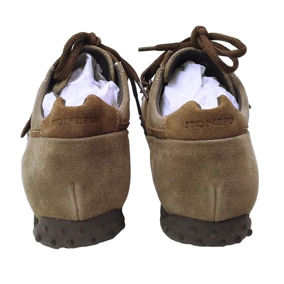 Stonefly Suede Leather Sneaker -38 LaceUp Strap Tread Two-Tone Brown Athleisure - Picture 8 of 10